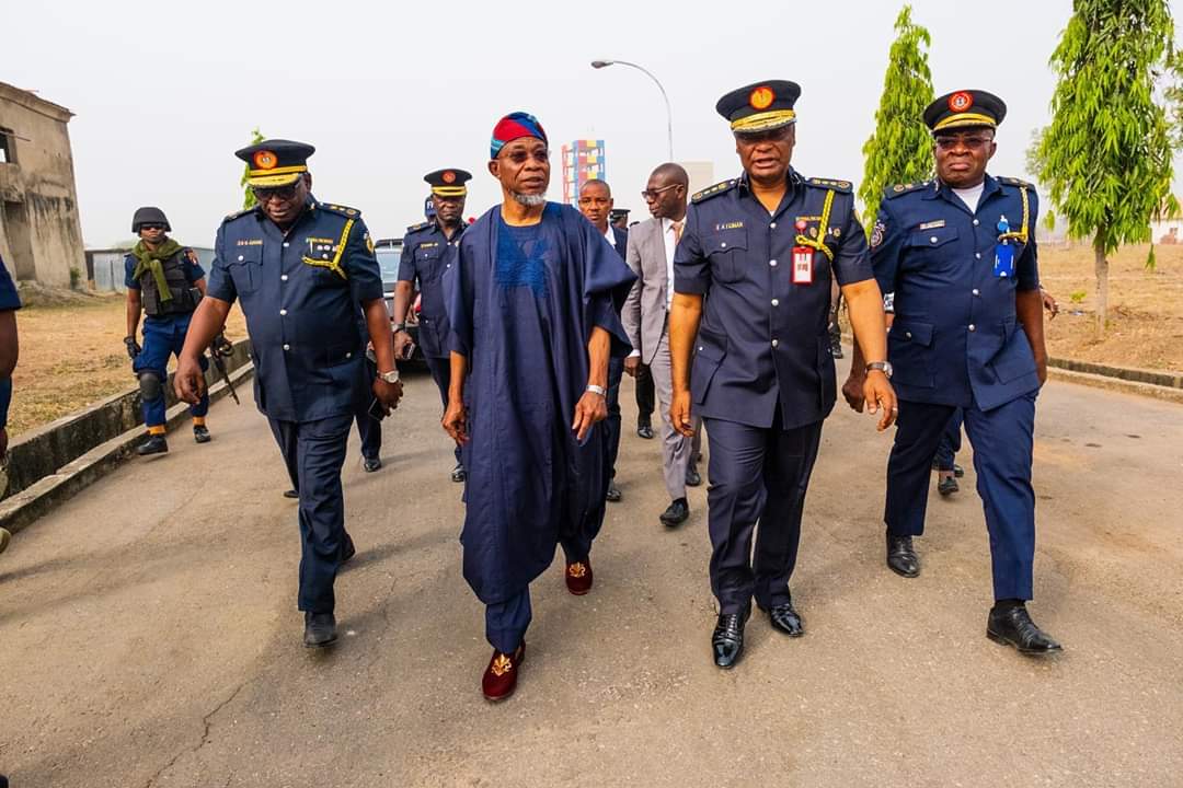 Images Of Aregbesola's Visit To National Fire Academy, Abuja