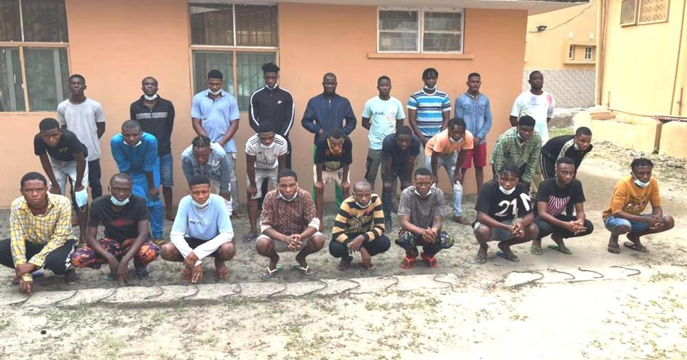 EFCC's Net In Bumper Harvest, Catches 28 'Yahoo' Boys In Lagos