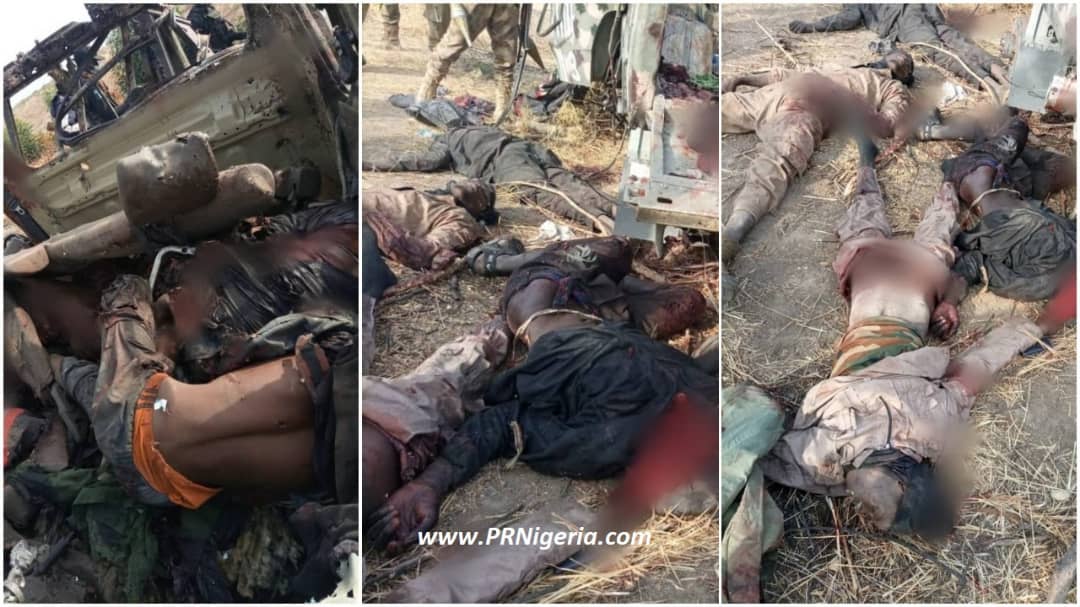 Troops Clear Corpses Of ISWAP Terrorists In Marte Communities + Photo 