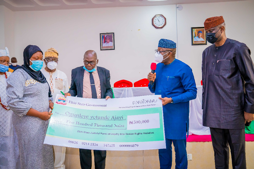 Ekiti Pays Compensation To ENDSARS Victims As Governor Restates Commitment To Administration Of Justice