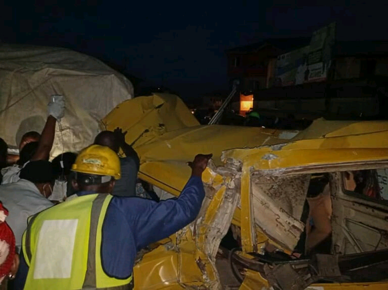 Three Injured As Truck Rams Into Commercial Bus In Lagos