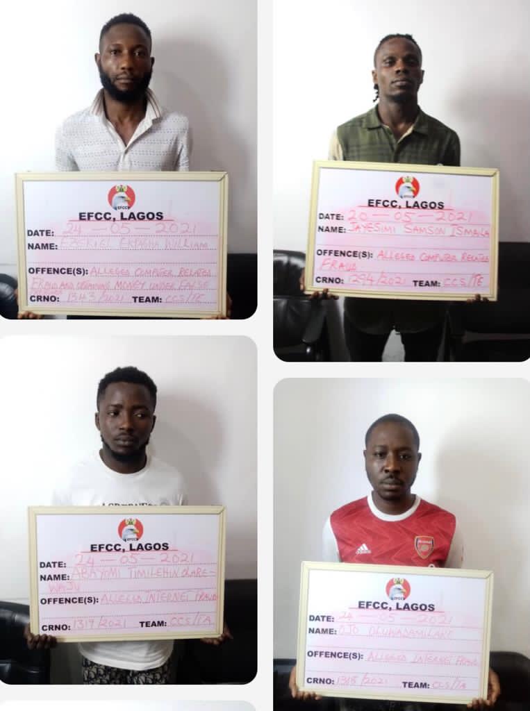 EFCC Arrests 36 'Yahoo' Boys In Lagos