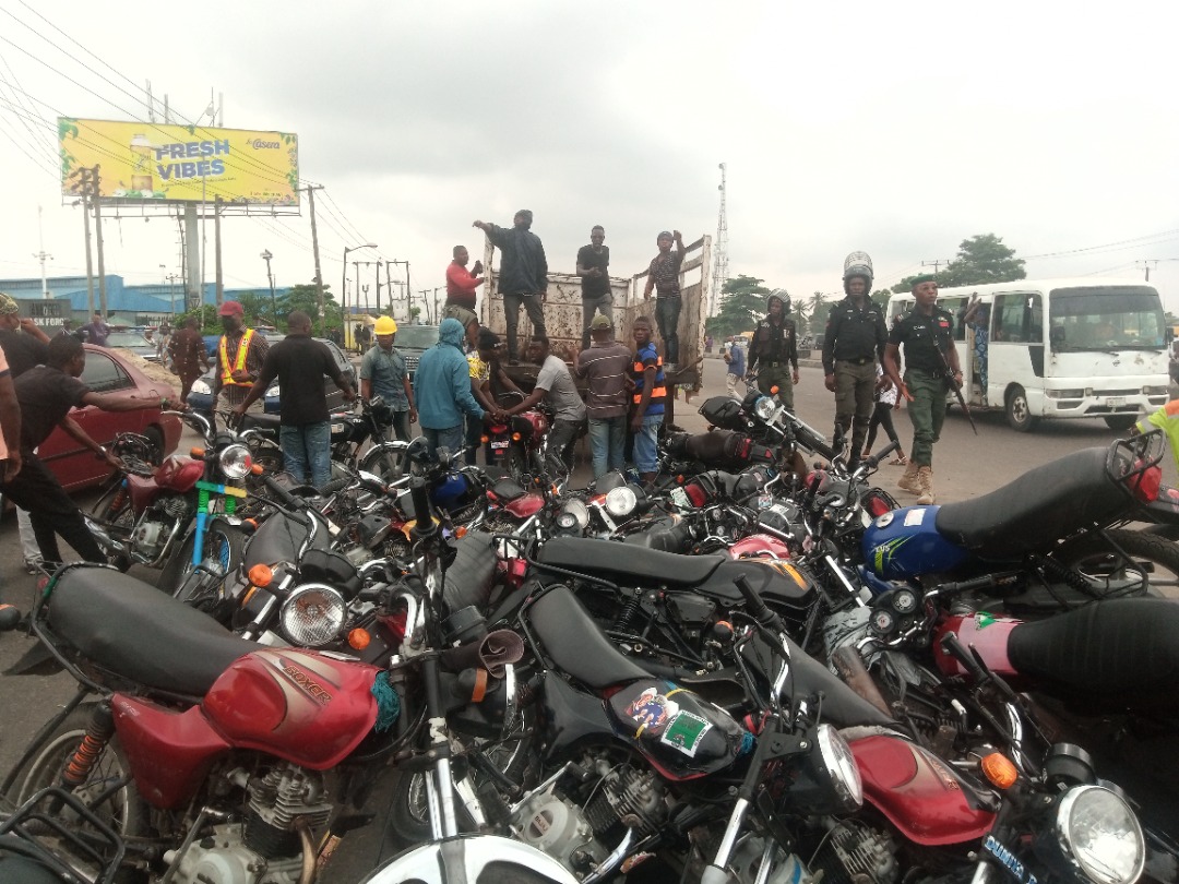 Lagos Impounds 104 Motorcycles Plying Restricted Routes