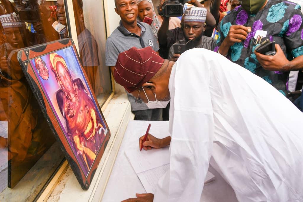 In Pictures, Aregbesola Pays Condolence Visit To ex-Osun SSG Moshood Adeoti Over Mother's Death