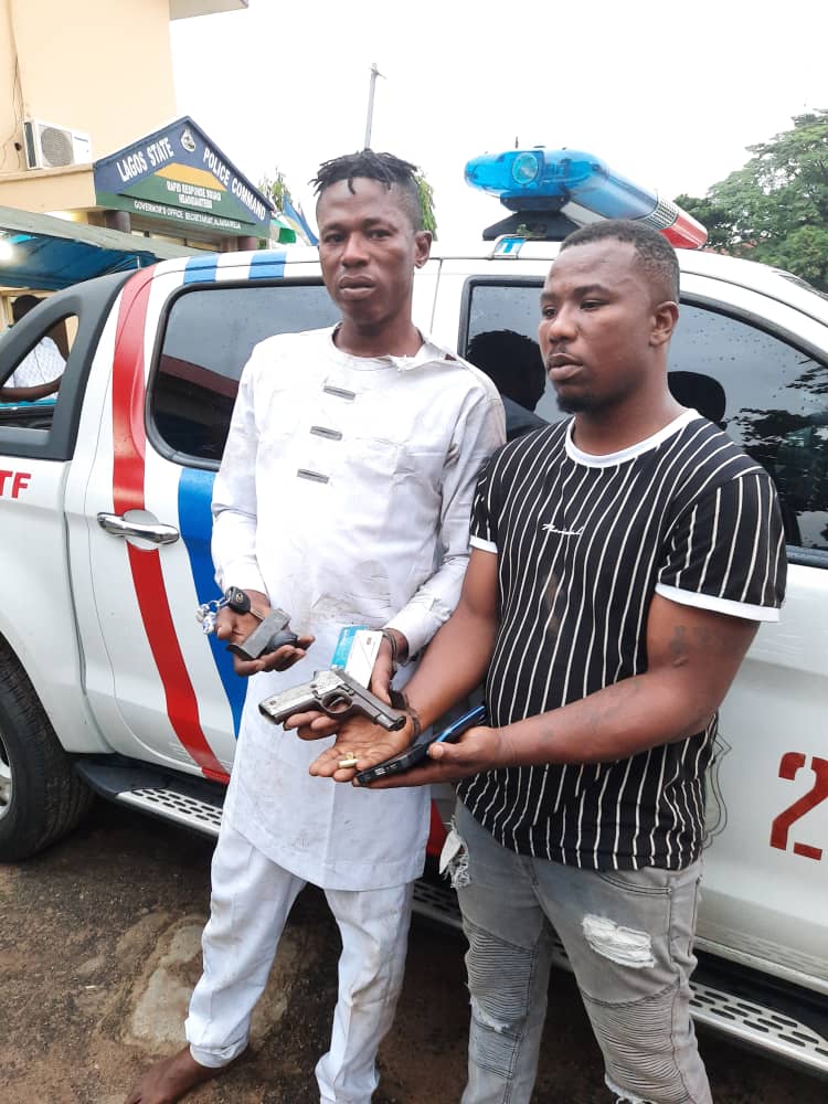 Security: Lagos RRS Arrest Dare Devil Robbers, Recovers One Locally-made Gun With 2 Rounds Of Ammunition, 4 ATM Cards