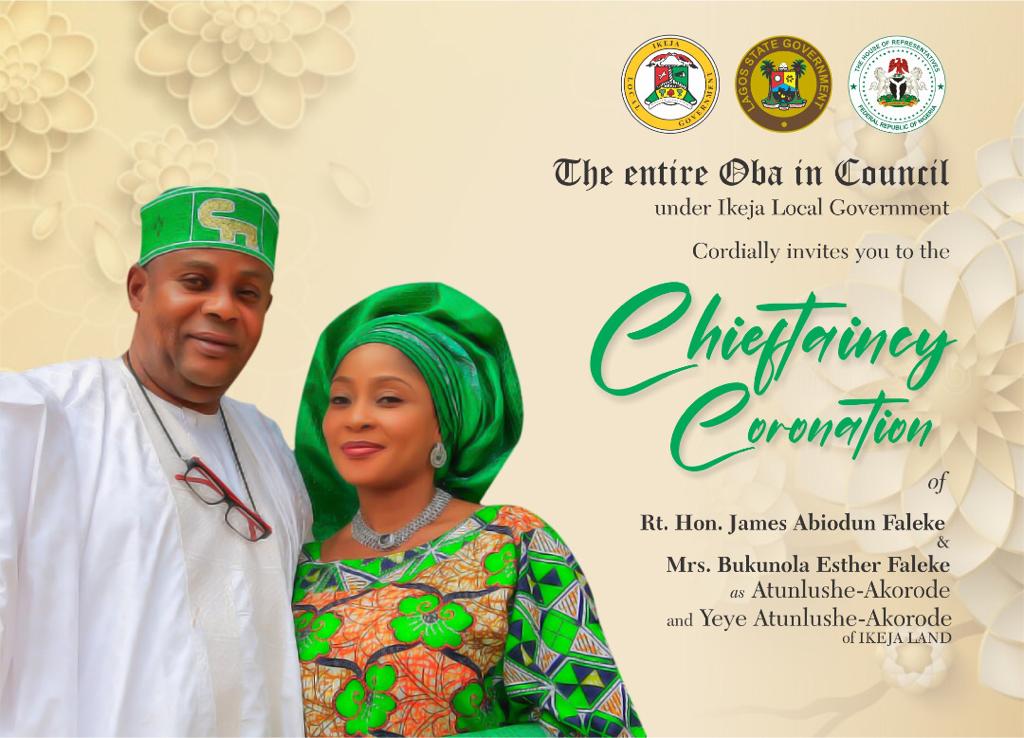 Tinubu, Wife, Gbajabiamila, Sanwo-olu, Others Expected As Faleke, Wife Are Conferred With Chieftaincy Titles In Ikeja