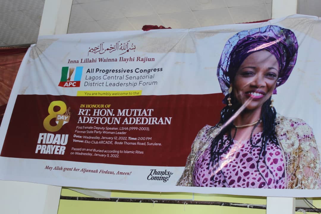 In Pictures, Faces At 8th-day Firdau Prayers For First Female Deputy Speaker In Lagos