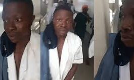 Watch Video As Man Dressed In Nurse Uniform Is Caught While Trying To Abduct New Born Baby In Lagos Hospital