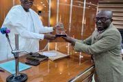 Images As Osun Health Commissioner Presents Thegazellenews.com's Game Changer Award For Good Governance To Gov Oyetola