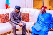 Images As APC Presidential Candidate Tinubu Pays Surprise Visit To Osinbajo In Office