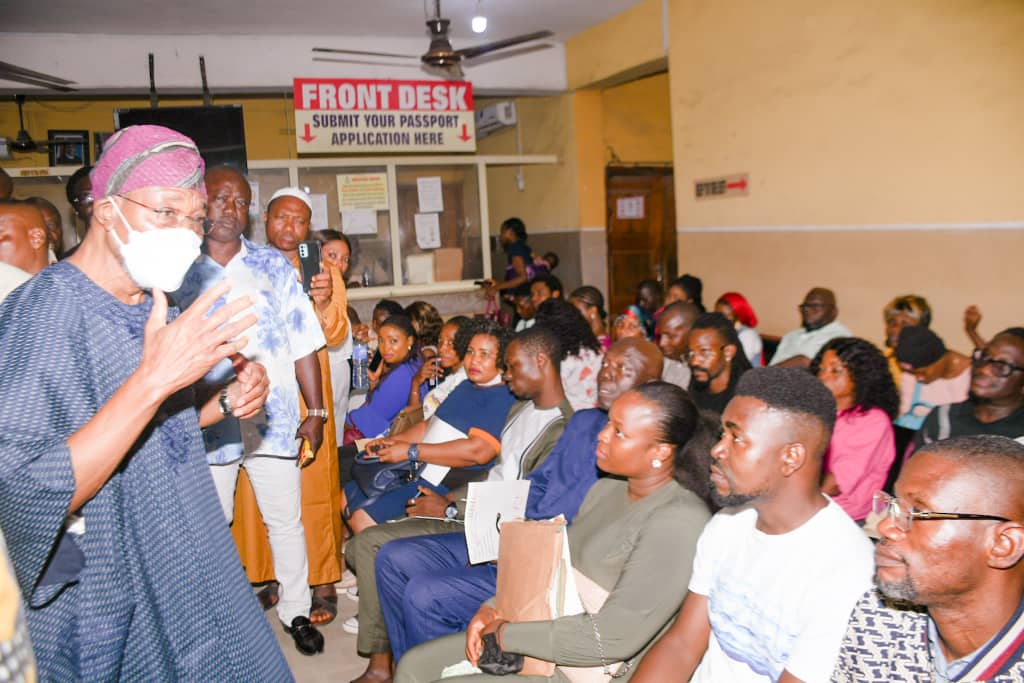 Images As Aregbesola Pays Surprise Visit To Ikeja Passport Office