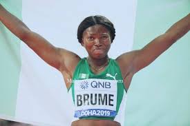 Breaking: Ese Brume Wins Women Long Jump Gold, Sets New C'Wealth Record