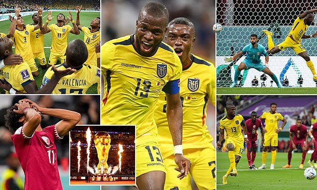 World Cup: Host Qatar Beaten In Opening Match As Valencia Double Gives Ecuador Victory 