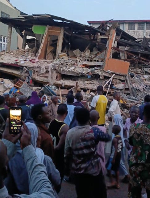 Lagos Building Collapse Update: One Person Confirmed Dead, 26 Rescued