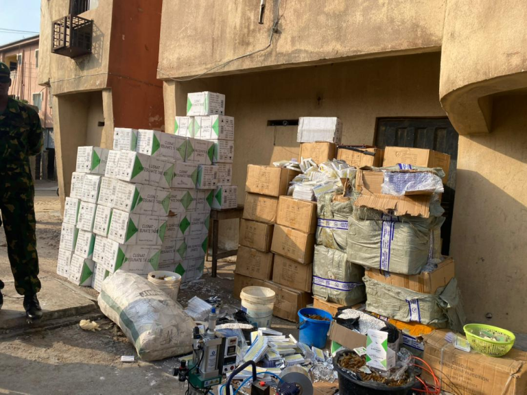In Ojo, Residents, Police Uncover Warehouse Owned By an Eze Indigbo Where Expired Drugs Are Repackaged For Sale