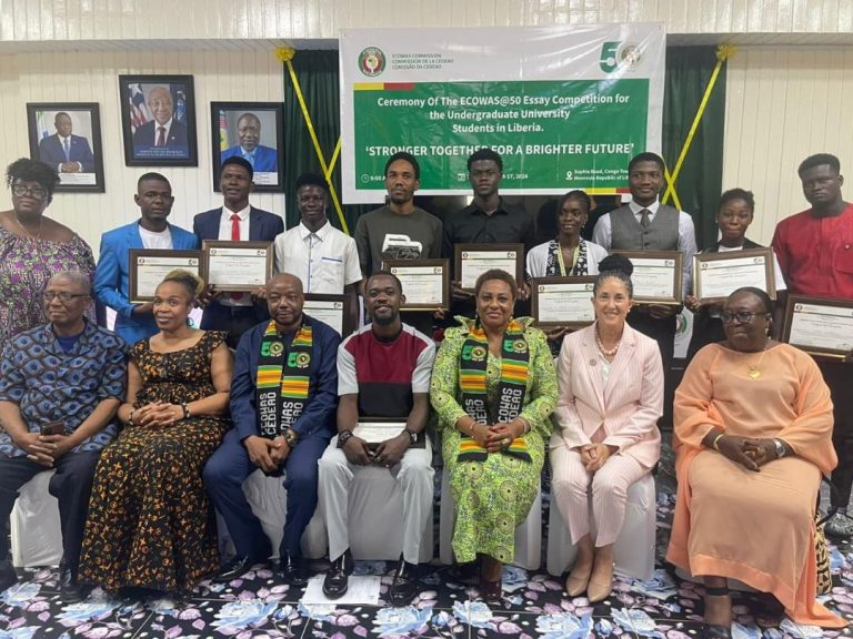 ECOWAS at 50: Liberian Students Honoured for Essays on Youth Entrepreneurship, Regional Integration