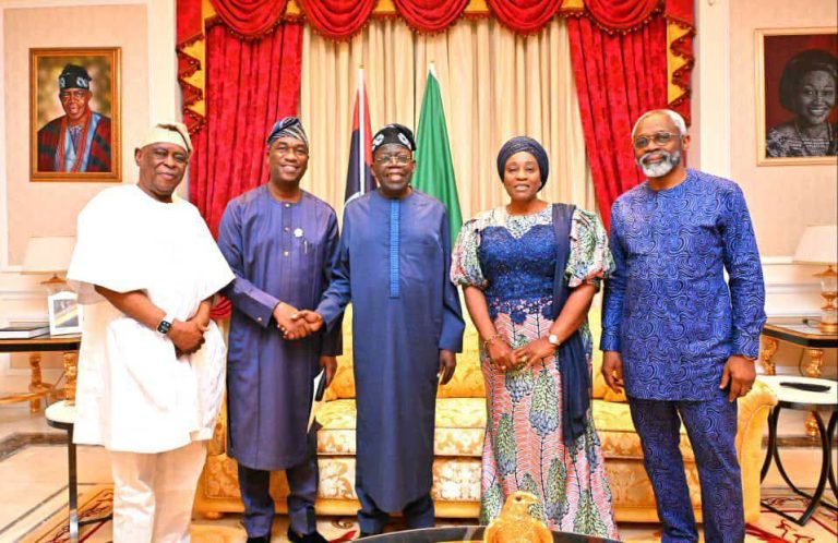 Images as Hamzat, Wife Visit Tinubu after Winning Lagos APC Governorship Primary Election