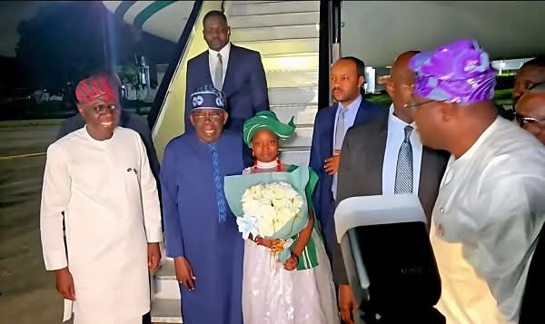 Tinubu Arrives Lagos for APC Primaries After International Engagements