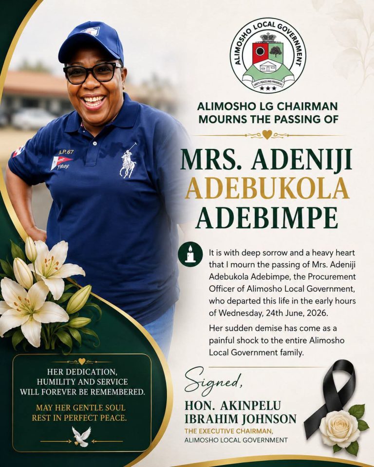 Breaking: Alimoso LG Loses Procurement Officer, Akinpelu Mourns