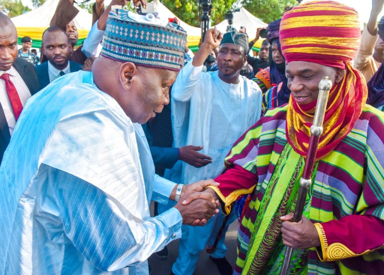 NSGF Chairman Inuwa Yahaya Felicitates with Emir of Gombe on 12th Coronation Anniversary
