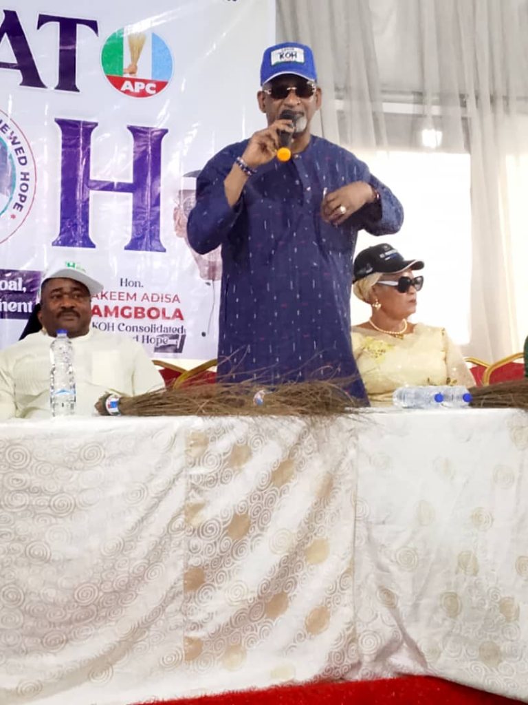 Bamgbola is DG as PBAT/KOH Consolidated Renewed Hope Group is Launched in Lagos