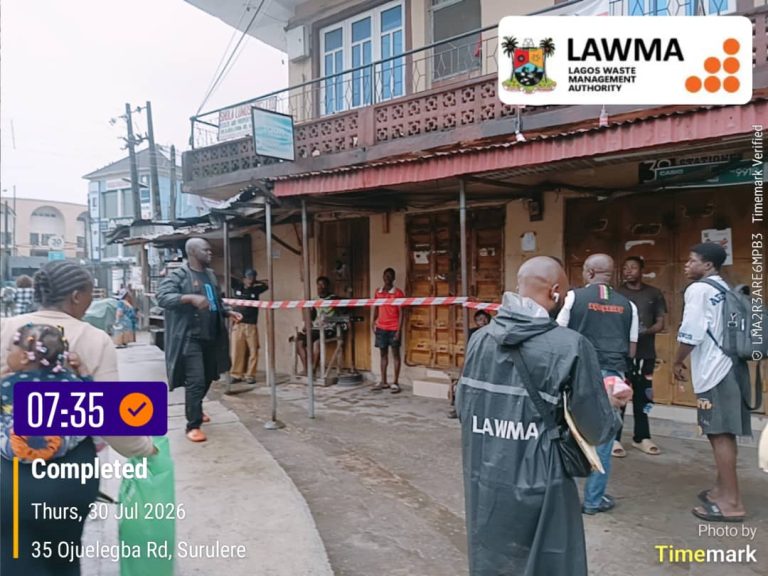 LAWMA Shuts Down Shops at Tejuoso, Ojuelegba over Illegal Waste Dumping