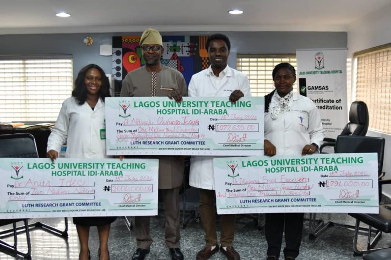 LUTH Awards Research Grants to 3 Resident Doctors