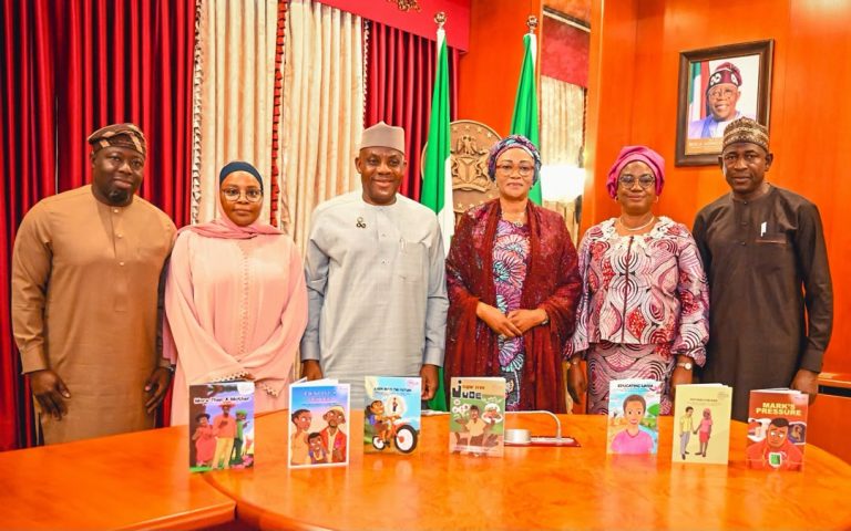 First Lady Hands Over Books on Girl-child Development to Federal Ministry of Education