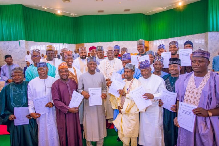 Gov Yahaya Presents INEC Nomination Forms to State Assembly Candidates