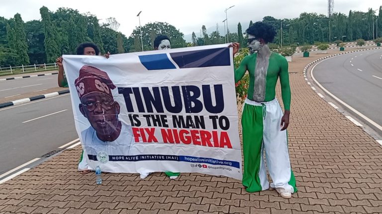 Group Takes Tinubu Re-election Campaign to Abuja Streets
