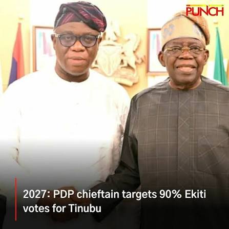 PDP Chieftain Targets 90% Ekiti Votes for Tinubu in 2027