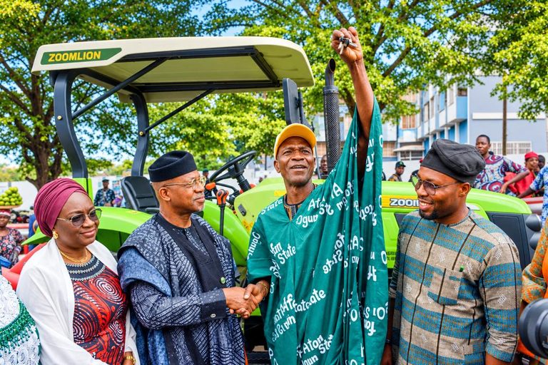 Food Security: Abiodun Distributes 10 Tractors, 1,200 Android Phones, Farm Inputs to Support Ogun Farmers